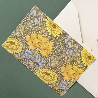 Tarjeta crisantemo por William Morris