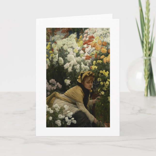 Tarjeta Crisantemos (vendedor de la flor) (Anverso)