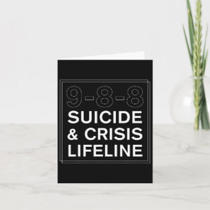 Tarjeta Crisis de sensibilización sobre el suicidio 988 1