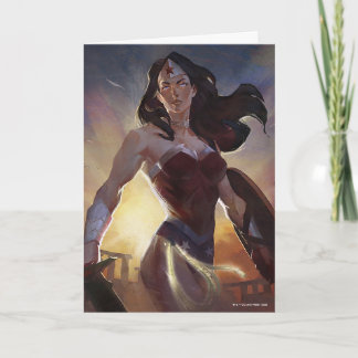 Tarjeta Crisis infinita Ilustracion de mujer maravilla