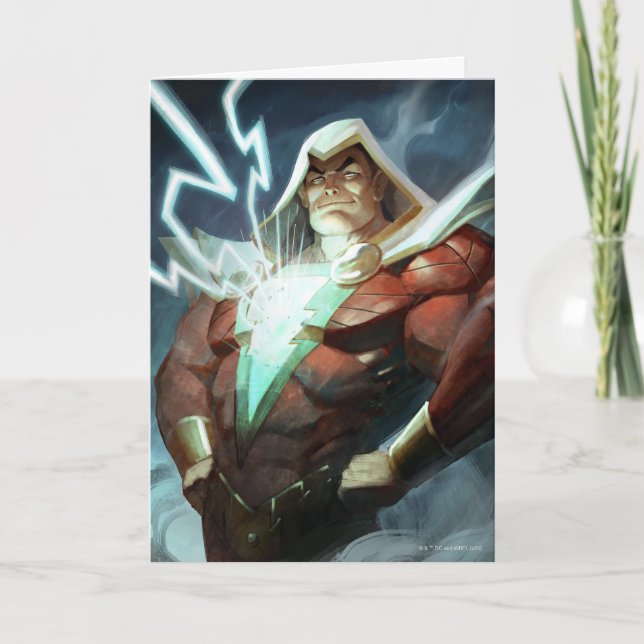 Tarjeta Crisis infinita Ilustracion Shazam (Anverso)