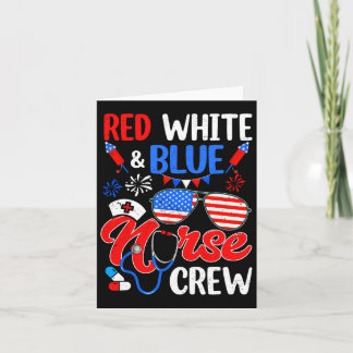 Tarjeta Cristales De Enfermería Azul Blanco Rojo Sungles 4