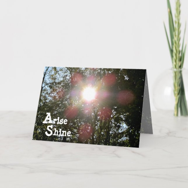 Tarjeta cristiana Arise Shine Isaiah 60 (Anverso)