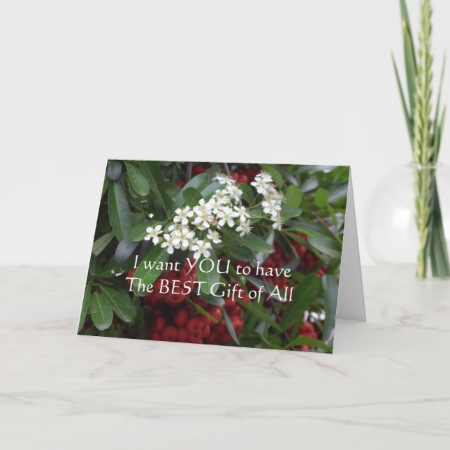 Tarjeta cristiana con mensaje gospel (Anverso)