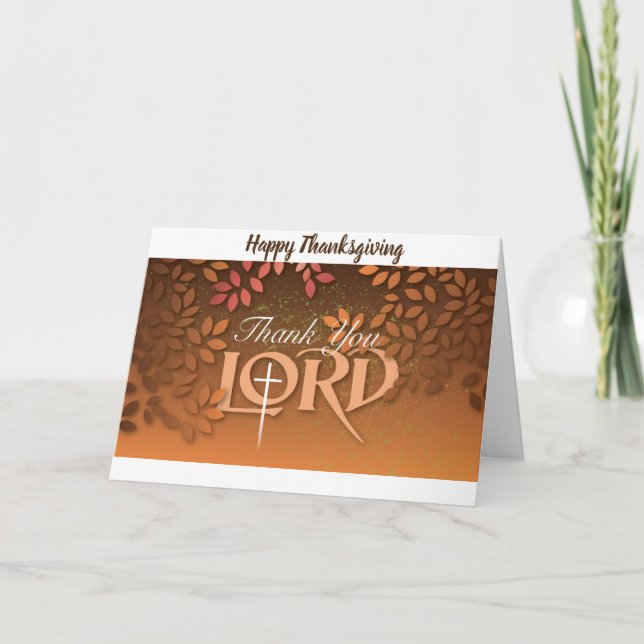 Tarjeta cristiana de Acción de Gracias (Anverso)