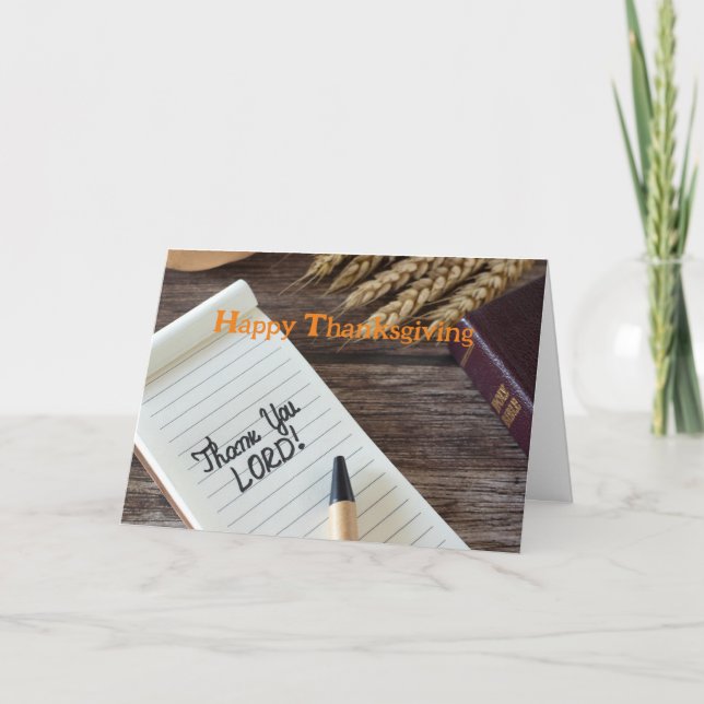 Tarjeta cristiana de Acción de Gracias (Anverso)