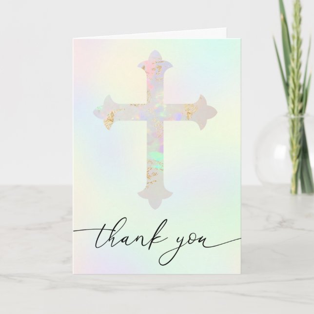 tarjeta cristiana de agradecimiento religiosa (Anverso)