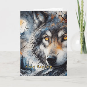 Tarjeta Cristiana de Lobo Editable