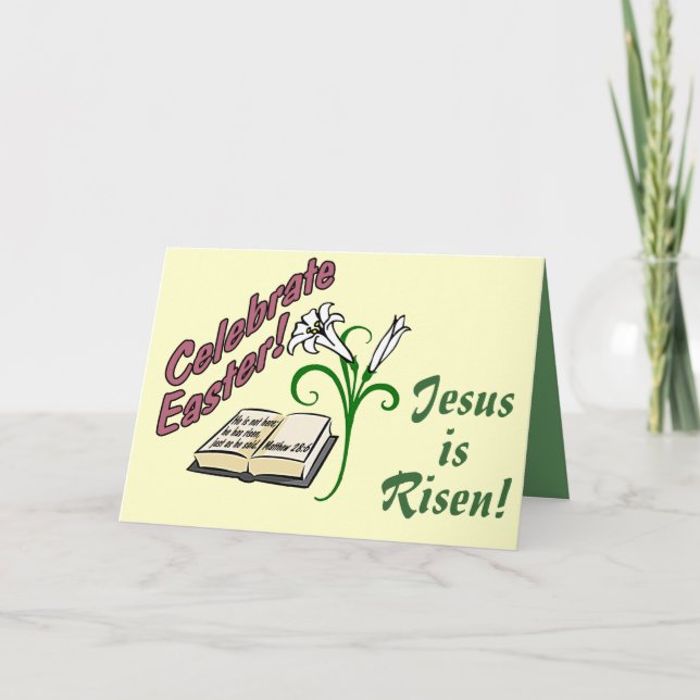 Tarjeta cristiana de Pascua (Anverso)