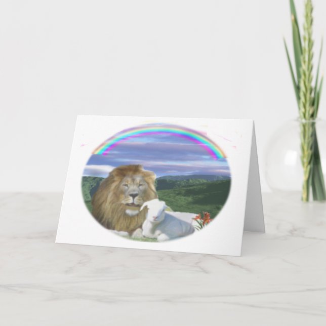 tarjeta cristiana de Pascua (Anverso)