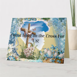 Tarjeta cristiana de Pascua Aceptamos tu regalo