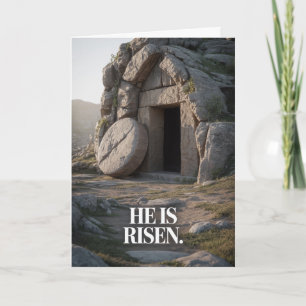 Tarjeta Cristiana de Pascua de Tumba Vacía 'Él ha