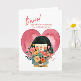 Tarjeta cristiana de recuperación con versículo de
