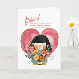 Tarjeta cristiana de recuperación con versículo de