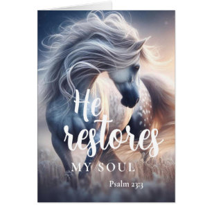 Tarjeta cristiana de simpatía Salmo 23:3