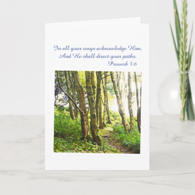 Tarjeta cristiana de verso biológico (Anverso)