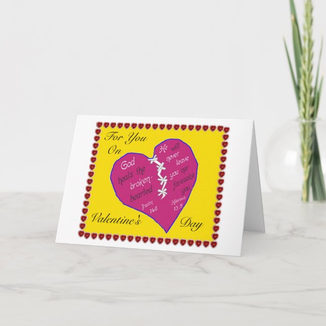 Tarjeta cristiana del el día de San Valentín (Anverso)