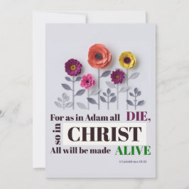 Tarjeta Cristiana del Versículo Bíblico Cristo Viv