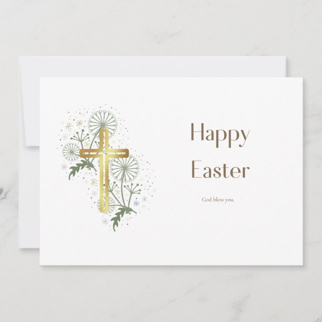 Tarjeta cristiana feliz de Pascua (Anverso)