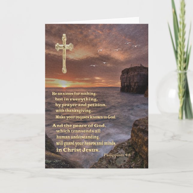 Tarjeta cristiana filipina 4:6 (Anverso)