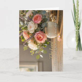 Tarjeta cristiana floral Estate quieto Éxodo 14:14