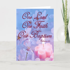 Tarjeta cristiana para el bautismo de adultos esti