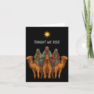 Tarjeta Cristianas Esta Noche Cabalgamos 3 Reyes Magos Nav