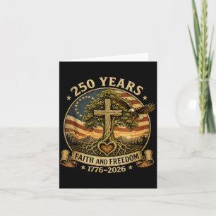 Tarjeta Cristianismo 250 Años Fe Dom 4 de julio 250