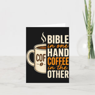 Tarjeta Cristianismo Biblia Fe Café Oración Creyente