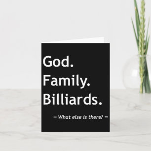 Tarjeta Cristianismo cristiano Dios Familia Billar