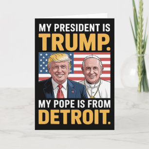 Tarjeta Cristianismo Patriótico Trump Detroit Papa