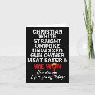 Tarjeta Cristiano Blanco Recto No Despertado No Vacunado D