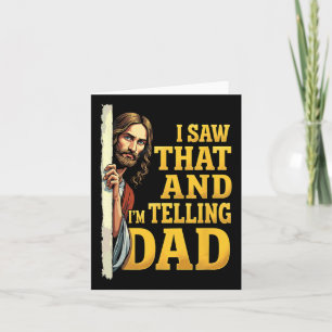 Tarjeta Cristiano Jesús Vi Que Le Estoy Contando a Papá 1 