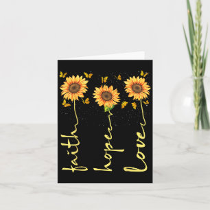 Tarjeta Cristiano Para Mujeres Fe De Girasol Esperanza Amo