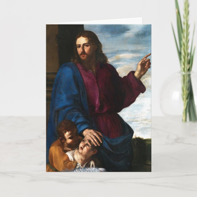 Tarjeta Cristo bendiciendo a los niños - Artemisa Gentiles (Anverso)