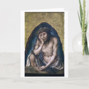 Tarjeta Cristo como el Varón de Dolores Albrecht Dürer