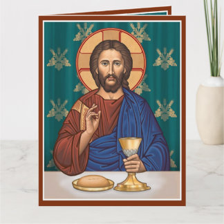 Tarjeta Cristo con cáliz