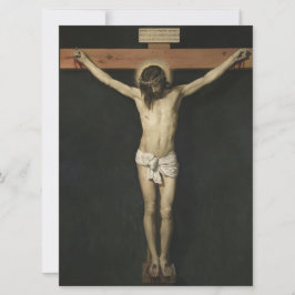 Tarjeta Cristo crucificado en la cruz (fe) (Velázquez)