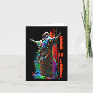 Tarjeta Cristo Dios es amor Diseño de graffitis para J cri