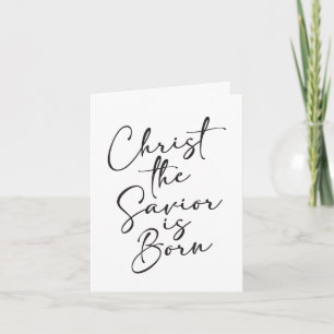 Tarjeta Cristo el Salvador ha Nacido Noche Silenciosa Navi