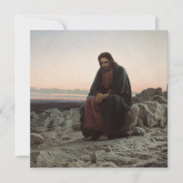 Tarjeta Cristo en el salvaje (por Ivan Kramskoi)