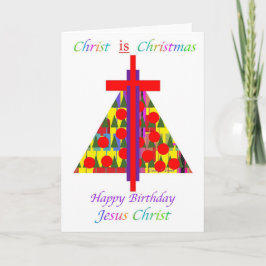 Tarjeta Cristo es Navidades, Feliz Cumpleaños Jesucristo
