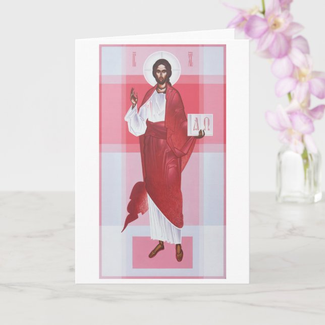 Tarjeta Cristo Pantocrátor (Orquídea)
