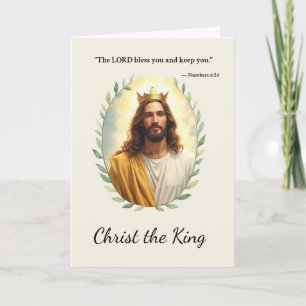 Tarjeta Cristo Rey Paz y Bendiciones de Dios Escritura