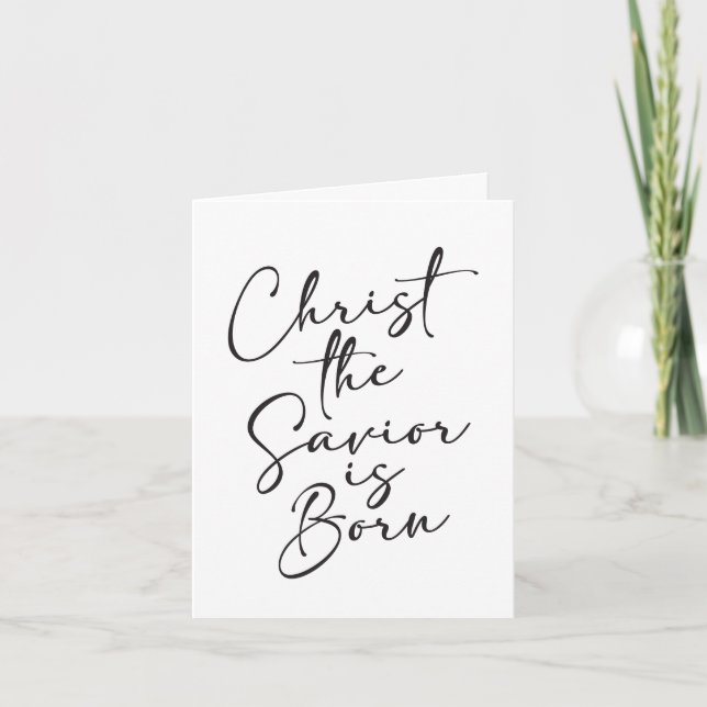 Tarjeta Cristo Salvador Nació Navidades de la noche silenc (Anverso)