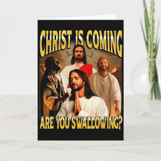 Tarjeta Cristo viene, prepara tu corazón Retro Hombres Muj