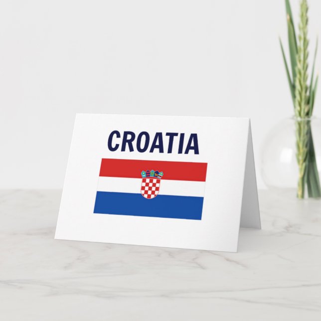 Tarjeta Croacia - Bandera de Croacia (Anverso)
