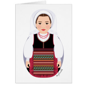 Tarjeta croata Lika Brunette Matryoshka