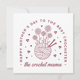 Tarjeta Crochet mamá crochet mamá feliz día de las madres