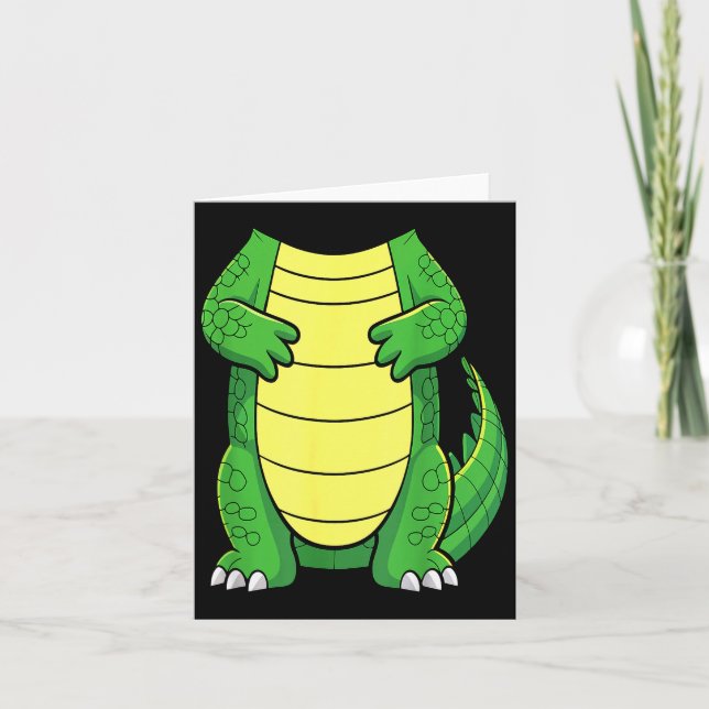 Tarjeta Crocodile Body Shirt Adult Kids Men Women Alligato (Anverso)